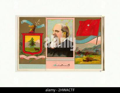 Art inspiré par Governor Ormsbee, Vermont, de la série « Governors, Arms, etc. » (N133-2), Publié par Duke Sons & Co., env. 1888, œuvres classiques modernisées par Artotop avec une touche de modernité. Formes, couleur et valeur, impact visuel accrocheur sur l'art émotions par la liberté d'œuvres d'art d'une manière contemporaine. Un message intemporel qui cherche une nouvelle direction créative. Artistes qui se tournent vers le support numérique et créent le NFT Artotop Banque D'Images