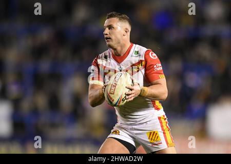 Warrington, Royaume-Uni. 04th mars 2022. Warrington, Royaume-Uni. 04th mars 2022. Josh Drinkwater #7 de Catalans Dragons en action pendant le match à Warrington, Royaume-Uni, le 3/4/2022. (Photo par SW photo via/News Images/Sipa USA) crédit: SIPA USA/Alay Live News crédit: SIPA USA/Alay Live News Banque D'Images