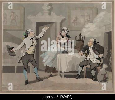 Art inspiré par Manager et Spouter, d'après Henry Wigstead, britannique, 1745?–1800 Margate), David Garrick, British, Hereford 1717–1779 London, Classic œuvres modernisées par Artotop avec une touche de modernité. Formes, couleur et valeur, impact visuel accrocheur sur l'art émotions par la liberté d'œuvres d'art d'une manière contemporaine. Un message intemporel qui cherche une nouvelle direction créative. Artistes qui se tournent vers le support numérique et créent le NFT Artotop Banque D'Images