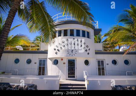 Quartier général de Beach Patrol à South Beach Miami - MIAMI, FLORIDE - le 14 FÉVRIER 2022 Banque D'Images