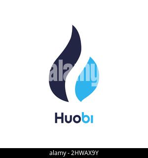 Icône de la crypto-monnaie Huobi - l'un des échanges les plus importants et les plus fiables. Illustration vectorielle Illustration de Vecteur