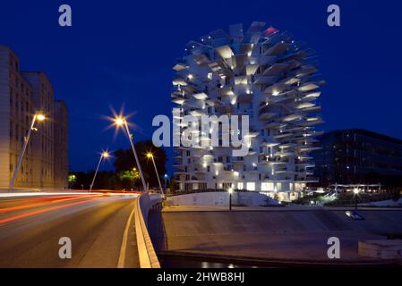 Bâtiment 'l'Arbre blanc', architectes : Sou Fujimoto, Nicolas Laisné, Manal Rachdi, Dimitri Roussel. Chefs de projet : Evolis, Promeo, SAS l'Arbre blanc. District de Richter, Port Marianne. Montpellier, Occitanie, France Banque D'Images