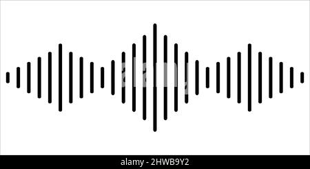 Icône de fréquence d'onde sonore, rythme de la musique pour le navet Illustration de Vecteur