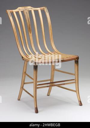 Chaise latérale. Fabricant : Samuel Gragg, cuisine américaine, 1772–1855 Banque D'Images