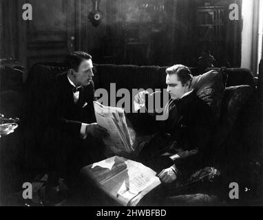 ROLAND YOUNG comme Dr Watson et JOHN BARRYMORE comme Sherlock Holmes dans SHERLOCK HOLMES 1922 réalisateur ALBERT PARKER histoire Arthur Conan Doyle jouer William Gillette producteur exécutif Samuel Goldwyn producteur F.J. Godsol Goldwyn Pictures Corporation Banque D'Images