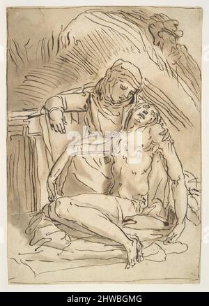 Pieta. Artiste, copie après: Luca Cambiaso, Italien, 1527–1585 Banque D'Images