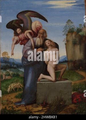 Le sacrifice d'Isaac. Artiste: Mariotto Albertinelli, Italien, 1474–1515 Banque D'Images