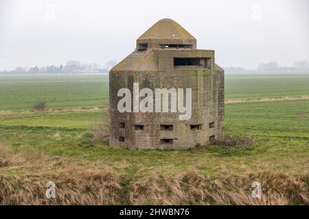 Boîte à pilules à trois étages à Burnham on Crouch, Essex Banque D'Images