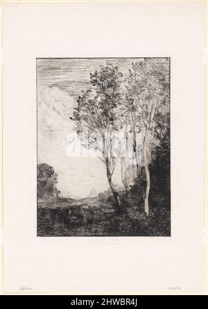 Souvenir d’Italie (mémoire de l’Italie). Artiste: Jean-Baptiste-Camille Corot, Français, 1796–1875 Banque D'Images