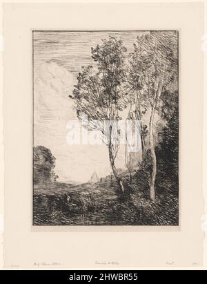 Souvenir d’Italie (mémoire de l’Italie). Artiste: Jean-Baptiste-Camille Corot, Français, 1796–1875 Banque D'Images