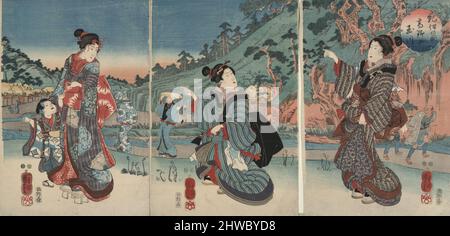 Rivière Jewel de Koya dans la province de Kii. Artiste: Utagawa Kuniyoshi, japonais, 1798–1861 Banque D'Images