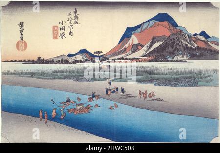 Odawara, rivière Sakawa, de la série cinquante-trois stations du Tokaido. Artiste: Utagawa Hiroshige, japonais, 1797–1858 Banque D'Images