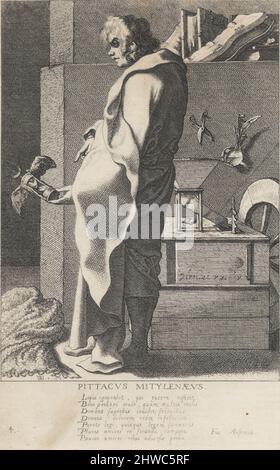 Pittacus Mytilenaeus, #4 de la série The Seven Wise Men of Greece. Artiste: Jacques de Gheyn III, Néerlandais, ca. 1596–1641Publisher : Nicolas de Clerck, néerlandais, actif 1614–25 Banque D'Images