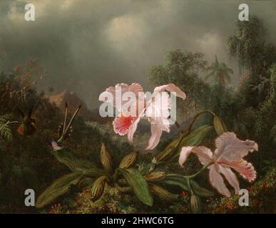 Orchidées de jungle et colibris. Artiste: Martin Johnson Heade, américain, 1819–1904 Banque D'Images