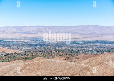 Vue depuis Coachella Valley Vista point. Palm Springs, Californie, États-Unis. Banque D'Images