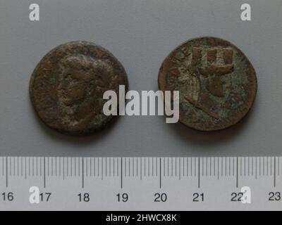 Coin de Domitian, empereur de Rome de Laodicée ad Mare. Souverain: Domitian, empereur de Rome, A.D. 51–96, règle 81–96 monnaie: Laodicée ad Mare artiste: Inconnu Banque D'Images