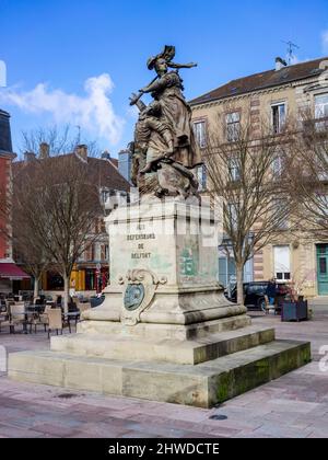 Mémorial de guerre à la place d'armes à Belfort/France Banque D'Images