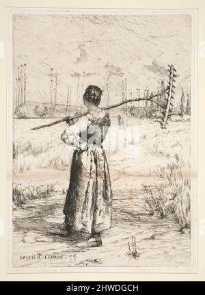 Retour des champs. Artiste : Jules Bastien-Lepage, français, 1848–1884 Banque D'Images