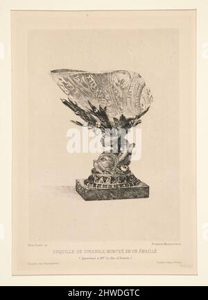 Coupe en girasole (Shell Dish), publié dans la Gazette des Beaux-Arts Artiste : Félix Hilaire Buhot, français, 1847–1898 Banque D'Images