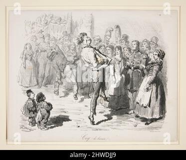 Coq (de barrière), planche 18 de la série Ménagerie parisienne, du Journal pour terre. Artiste : Gustave doré, français, 1832–1883 Banque D'Images
