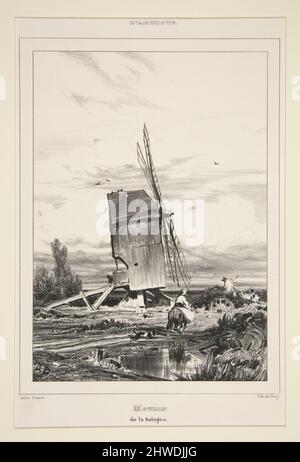Moulin de la Sologne. Artiste : Jules Dupre, français, 1811–1889 Banque D'Images