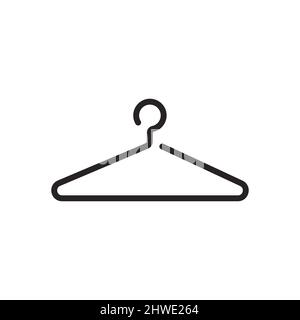 Cintre à vêtements. Illustration vectorielle isolée sur fond blanc. Illustration de Vecteur