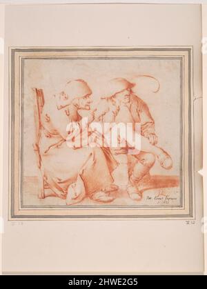 Vieux couple paysan assis. Artiste: Pieter Jansz. Quast, néerlandais, 1605/6–1647 Banque D'Images