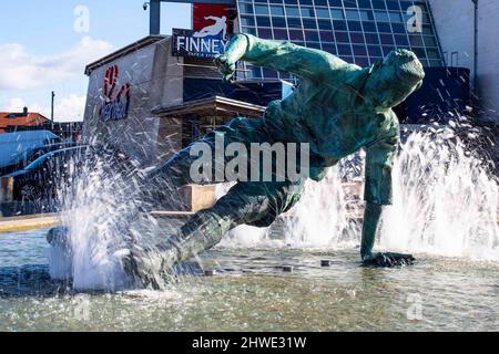 Statue de Sir Tom Finney Banque D'Images