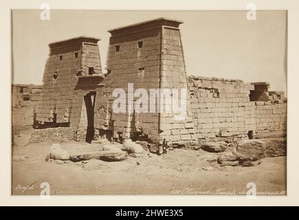 Karnak Temple de Ramesses IV (Temple de Khonsu). Artiste : Félix Bonfils, français, 1831–1885 Banque D'Images
