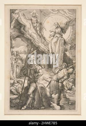 La Résurrection, #12 de la série de 12 - la passion du Christ. Artiste: Inconnu d'après: Hendrick Goltzius, néerlandais, 1558–1617After: Lucas van Leyden, néerlandais, 1494–1533 Banque D'Images