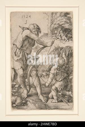 Lamech et Caïn. Artiste: Lucas van Leyden, Netherlandish, 1494–1533 Banque D'Images