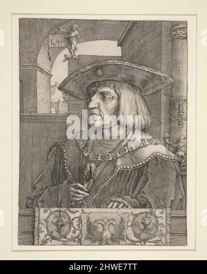 Portrait de l'empereur Maximilien I. Artiste: Lucas van Leyden, Netherlandish, 1494–1533After: Albrecht Dürer, allemand, 1471–1528 Banque D'Images