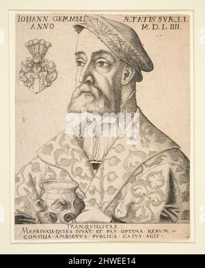 Portrait de Joannes Gemmel. Artiste: Virgile Solis, Allemand, 1514–1562 Banque D'Images