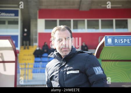 Cittadella (PD), Italia, 05 Marzo 2022, stadio Pier Cesare Tombolato, 28Â° giornata Campionato Serie BKT 2021/2022, incontro tra le escadron dell'AS Cittadella e dell'AC Monza, nella foto: Mister Edoardo Gorini Banque D'Images