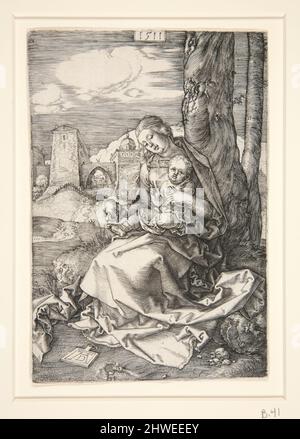 La Vierge et l'enfant avec le poire. Artiste: Albrecht Dürer, allemand, 1471–1528 Banque D'Images