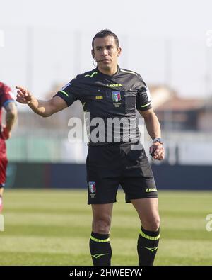 Cittadella (PD), Italia, 05 Marzo 2022, stadio Pier Cesare Tombolato, 28Â° giornata Campionato Serie BKT 2021/2022, incontro tra le escadron dell'AS Cittadella e dell'AC Monza, nella foto: l'Arbitro Piccinini Banque D'Images