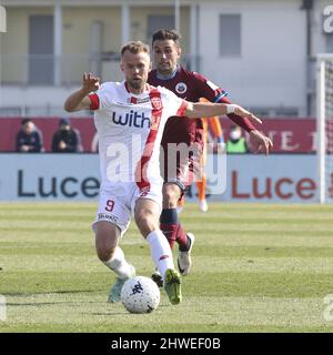 Cittadella (PD), Italia, 05 Marzo 2022, stadio Pier Cesare Tombolato, 28Â° giornata Campionato Serie BKT 2021/2022, incontro tra le escadron dell'AS Cittadella e dell'AC Monza, nella foto: 9 Christian Gytkjaer Banque D'Images