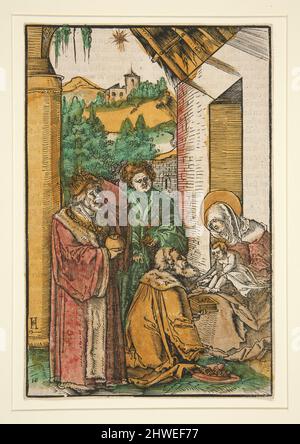 Adoration du Magi. Artiste: Hans Leonard Schaufelein, Allemand, 1480–1538 Banque D'Images