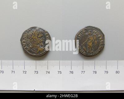 4 Assaria de Septimius Severus, empereur de Rome de Marcianopolis. Souverain: Septimius Severus, empereur de Rome, A.D. 146–211, règle 193–211 monnaie: MarcianolisMagistrate: L. Iulius Faustinianus Banque D'Images