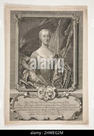 Portrait de Marie Anne Catherine von Veltheim. Artiste: Johann Martin Bernigereth, allemand, 1713–1767After: Dominicus van der Smissen, allemand, 1704–1760 Banque D'Images