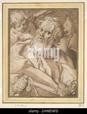 Saint Matthieu. Artiste, cercle de : Abraham Bloemaert, néerlandais, 1566–1651 Banque D'Images