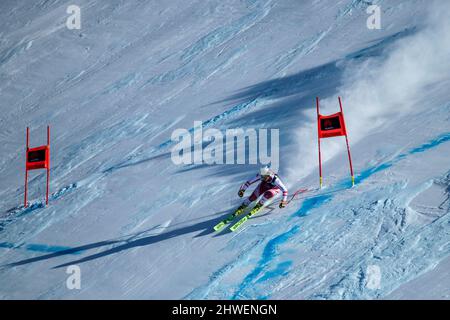 Lenzerheide - Canton de Grigioni, Lenzerheide, Italie, 05 mars 2022, Ramona Siebenhofer (AUT) pendant la coupe du monde de ski 2022 FIS - femmes Super G - course de ski alpin Banque D'Images