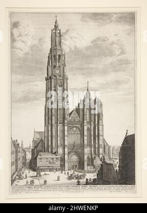 Cathédrale d'Anvers. Artiste: Venceslaus Hollar, Bohême, 1607–1677 Banque D'Images