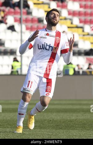 Cittadella (PD), Italia, 05 Marzo 2022, stadio Pier Cesare Tombolato, 28Â° giornata Campionato Serie BKT 2021/2022, incontro tra le escadron dell'AS Cittadella e dell'AC Monza, nella foto: 11 Leonardo Mancuso Banque D'Images