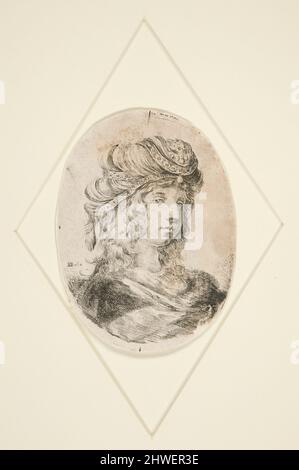 Tête d'un Sultana. Artiste: Stefano Della Bella, Italien, 1610–1664 Banque D'Images