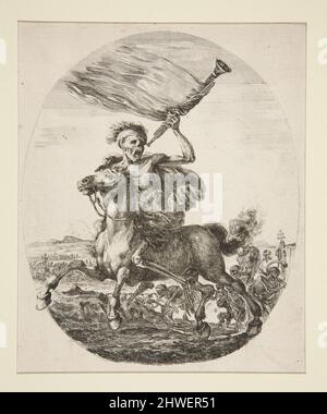 Mort sur un cheval. Artiste: Stefano Della Bella, Italien, 1610–1664 Banque D'Images