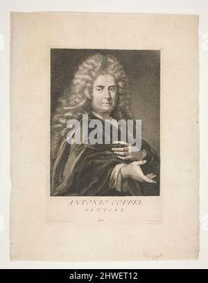 Portrait d'Antoine Coypel. Artiste: Giovanni Domenico Ferretti, Italien, 1692–1768 artiste: Pietro Antonio Pazzi, Italien, 1706–après 1768 Banque D'Images