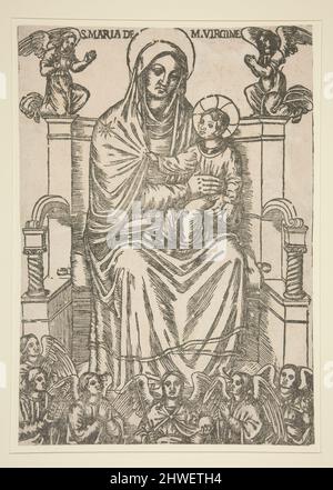 Madonna et l'enfant Enthroned. Artiste : inconnu Banque D'Images