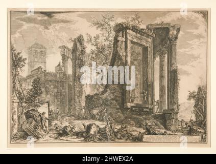 Altra Veduta del Tempio della Sibilla à Tivoli (autre vue du Temple du Sibyl à Tivoli), de Vedute di Roma. Artiste: Giovanni Battista Piranesi, Italien, 1720–1778 Banque D'Images