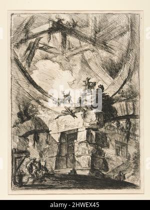 Carceri, IX: La roue géante. Artiste: Giovanni Battista Piranesi, Italien, 1720–1778 Banque D'Images